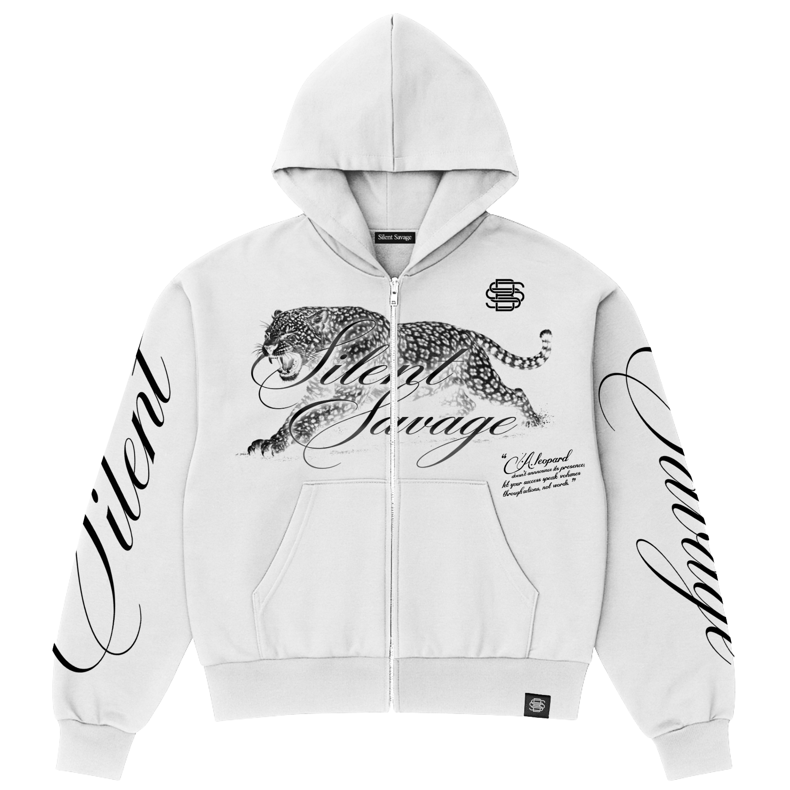 Leopard Zip Hoodie – Silent Savage Brand