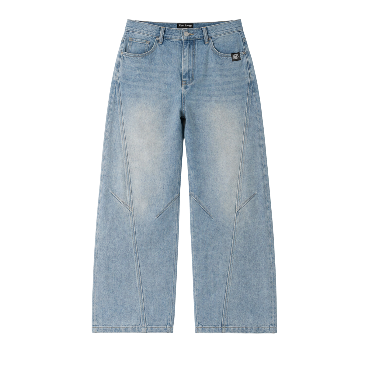 SSB Baggy Wide Leg Blue Jeans