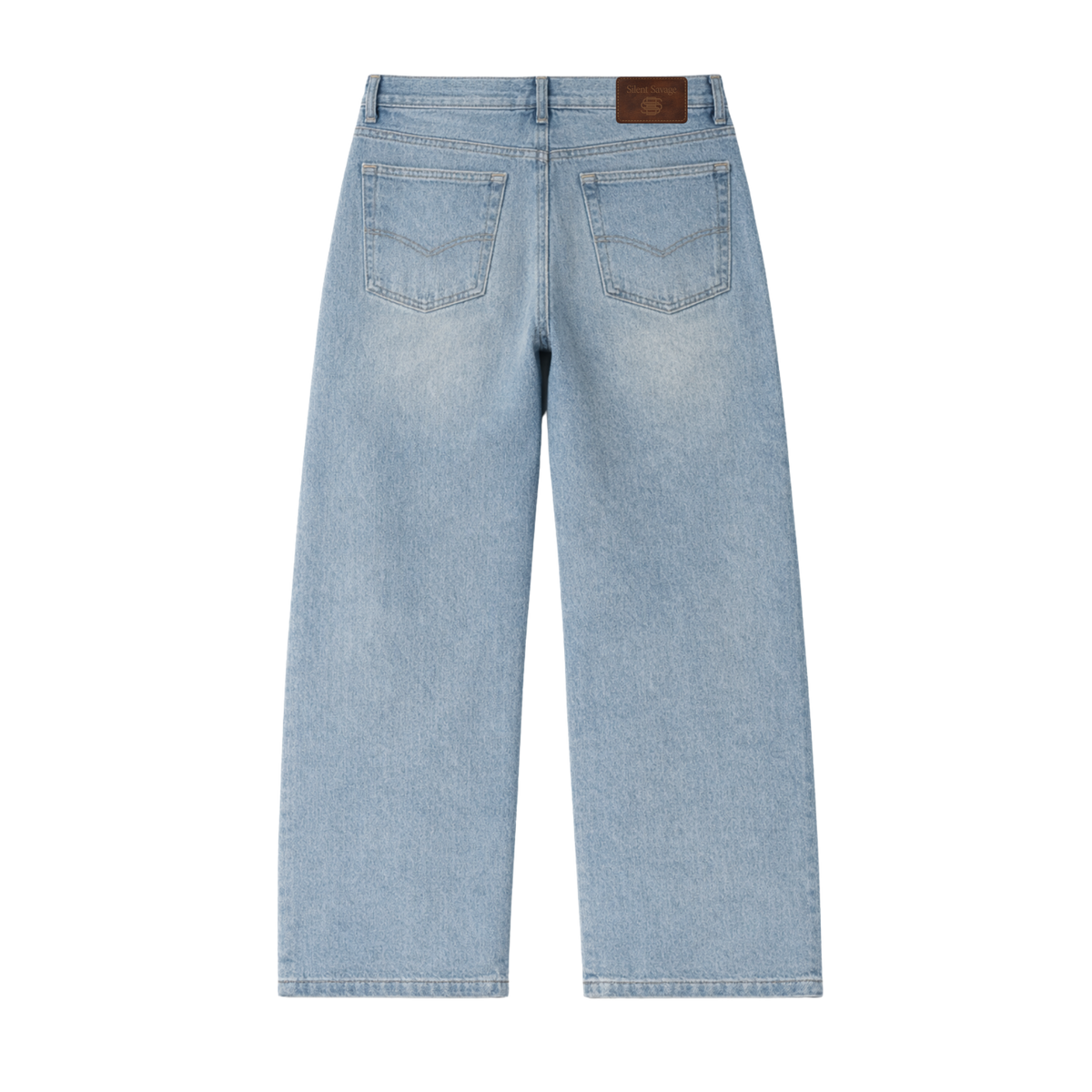 SSB Baggy Wide Leg Blue Jeans