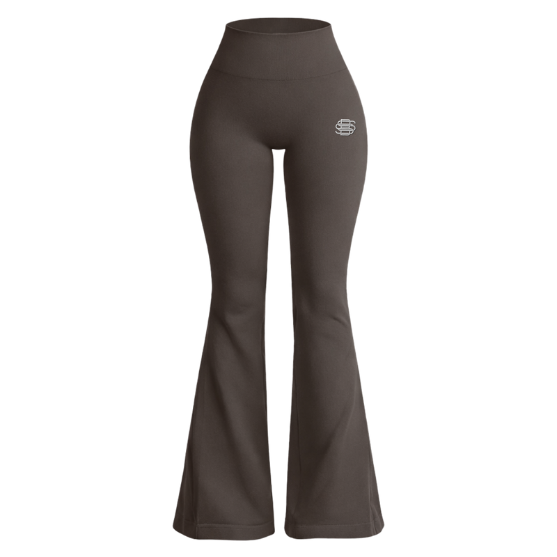 SSB Ribbed High-Waisted Flared Pants