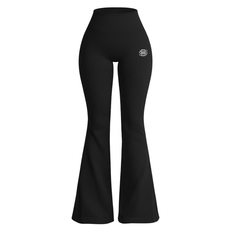 SSB Ribbed High-Waisted Flared Pants
