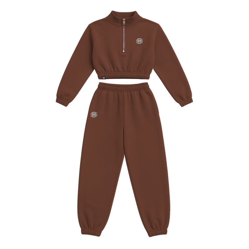 Silent Savage Polar Fleece Crop Zip Set