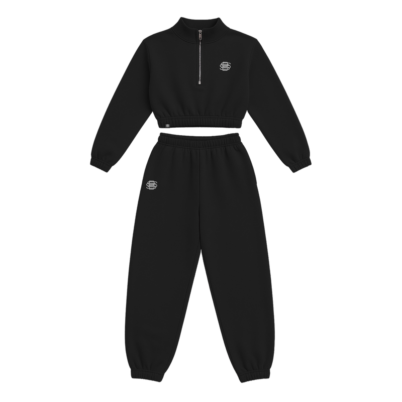 Silent Savage Polar Fleece Crop Zip Set