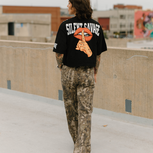 Silent Savage One Size Crop Tee