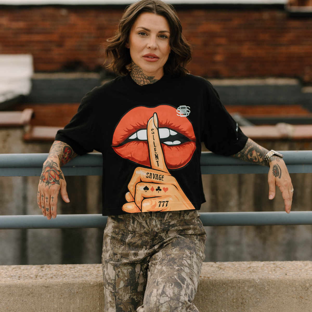 Silent Savage One Size Crop Tee