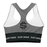 Silent Savage X Hannah - Longline sports bra (gray/blk)