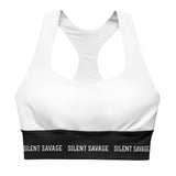 Silent Savage X Hannah - Longline sports bra (wht/blk)