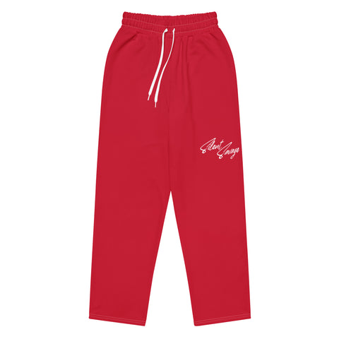 Silent Savage Brand - Wide-leg joggers (red/wht)