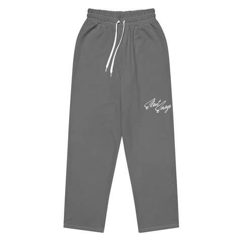 Silent Savage Brand - Wide-leg joggers (grey/wht)