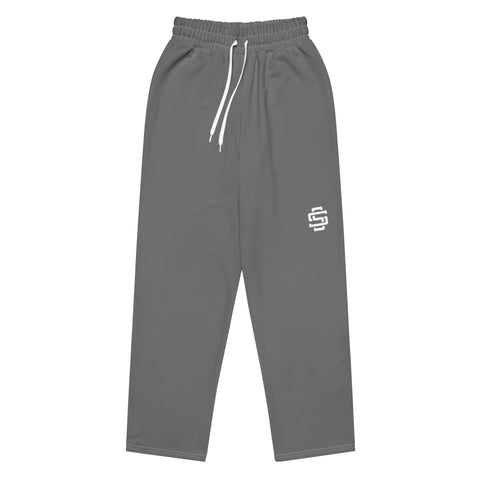 Silent Savage Brand - Wide-leg joggers (grey/wht)