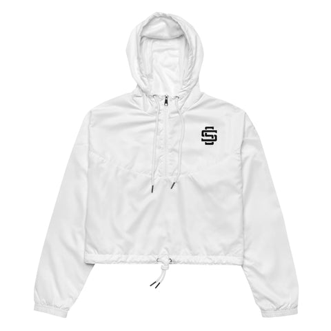 Silent Savage Brand - Women’s cropped windbreaker (wht)