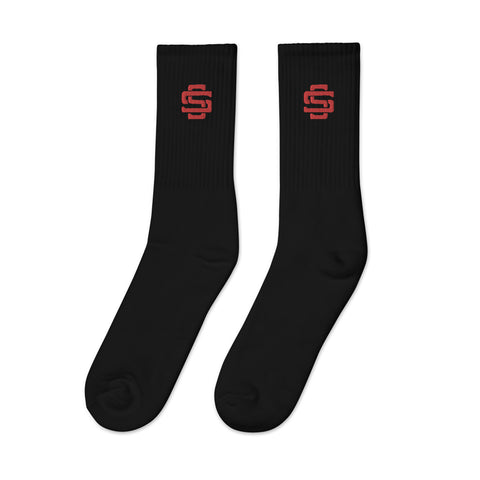 Silent Savage Brand - Logo socks (blk/red)