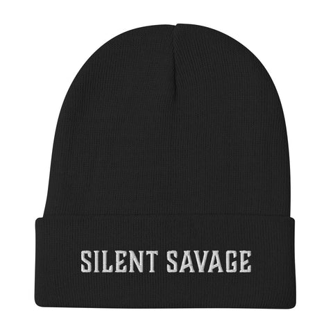 Silent Savage Brand - Embroidered Beanie (blk)