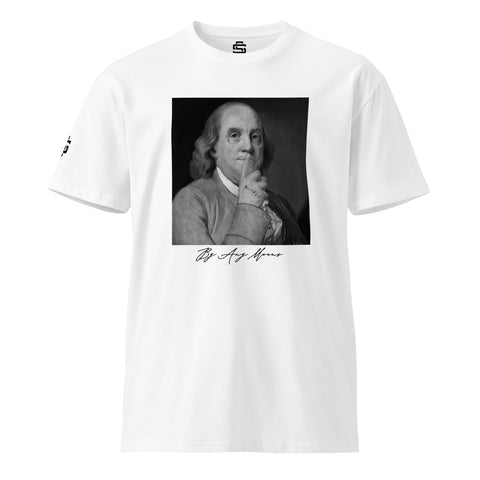 Silent Savage Brand - By Any Means Ben Franklin t-shirt (wht)