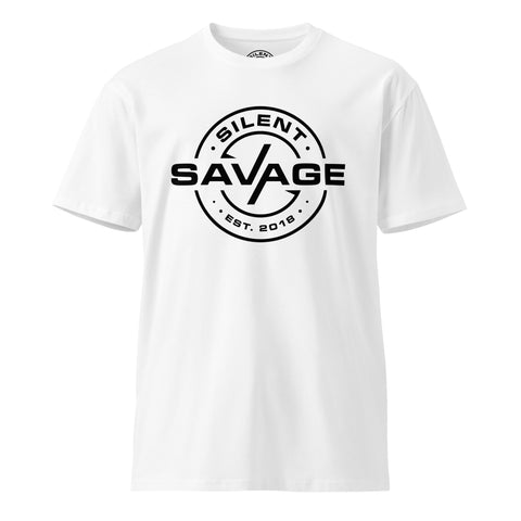 Silent Savage Brand - Badge tee (wht)