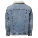 Silent Savage Brand - Denim sherpa jacket (blu)