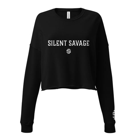 Silent Savage Brand - Signature logo women's crop sweatshirt