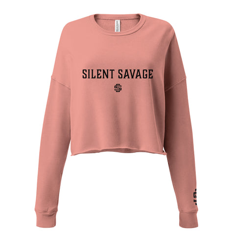 Silent Savage Brand - Signature logo women's crop sweatshirt